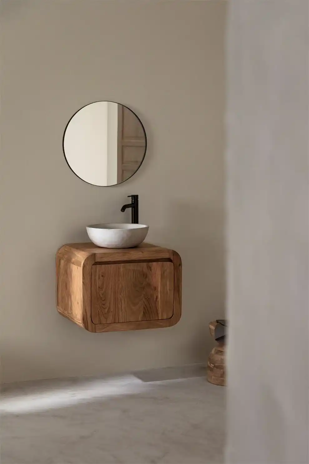 Mueble de Baño Suspendido en Madera de Acacia Vacry