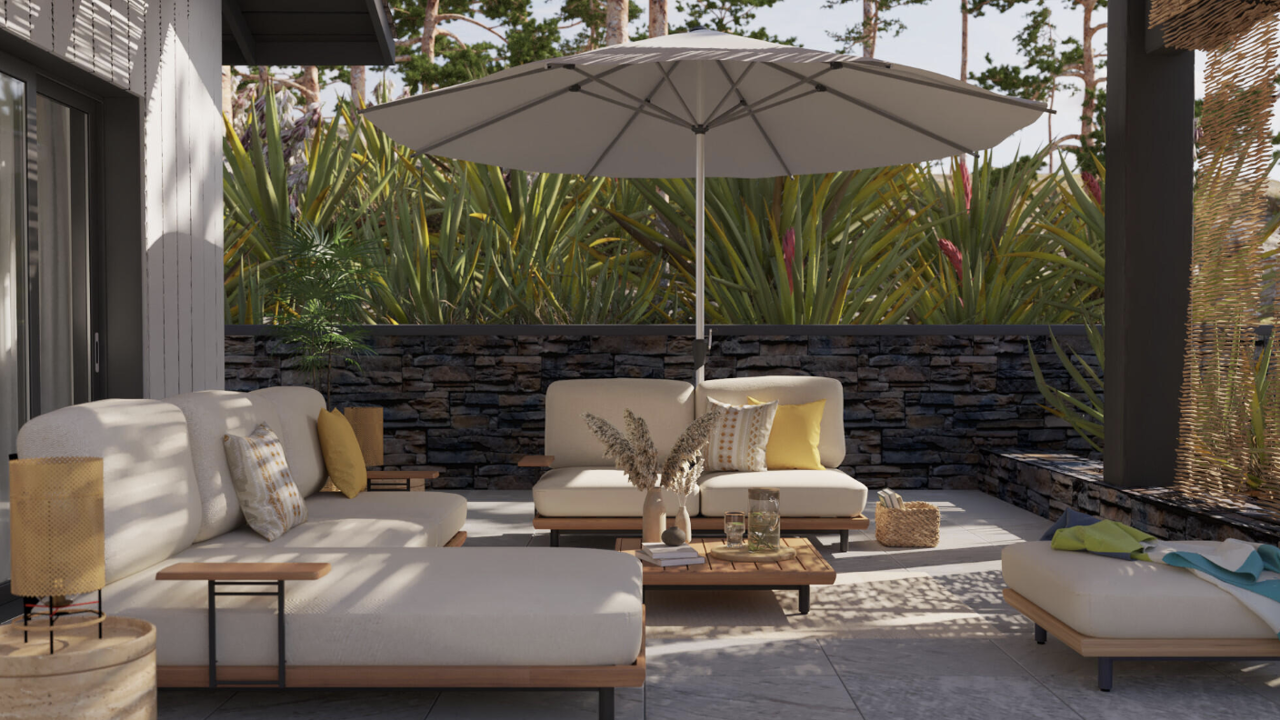 Sombrillas decorativas para la terraza de Leroy Merlín