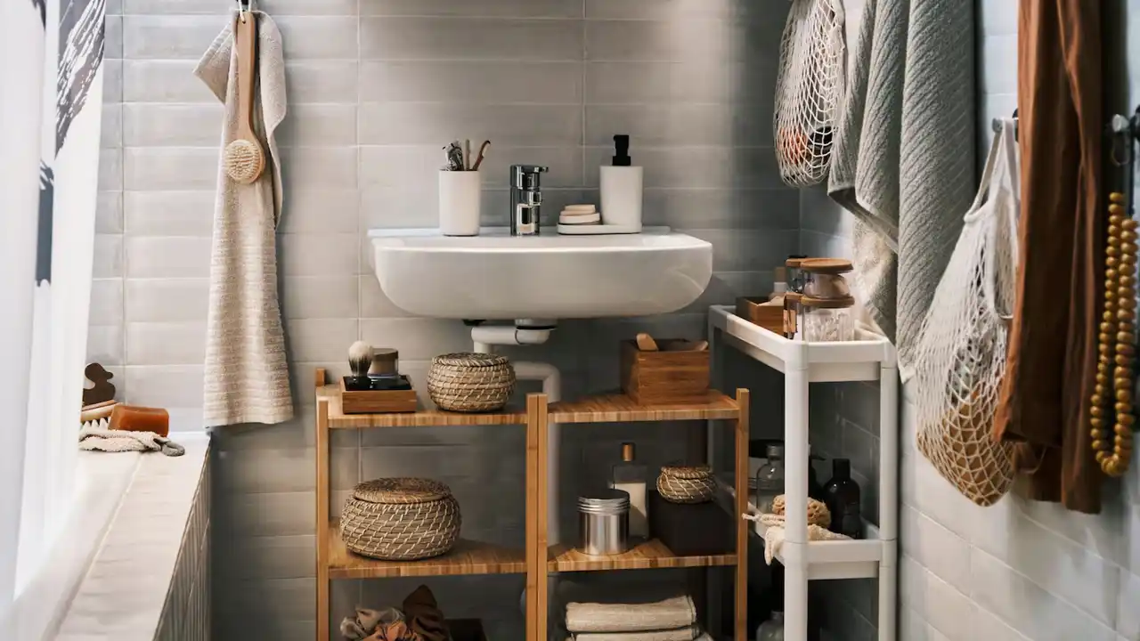 ¡Todo está pensado! Inspírate en estas ideas y soluciones de almacenaje de IKEA para aprovechar un baño pequeño