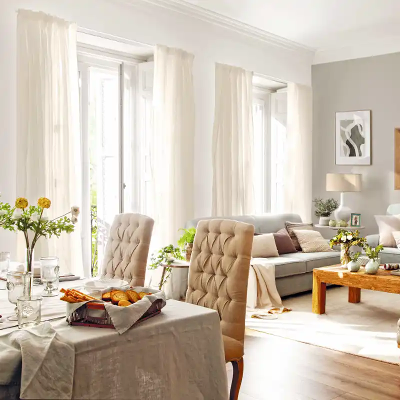 Sigue estos 7 consejos para decorar un salón-comedor alargado de la mano de Conforama