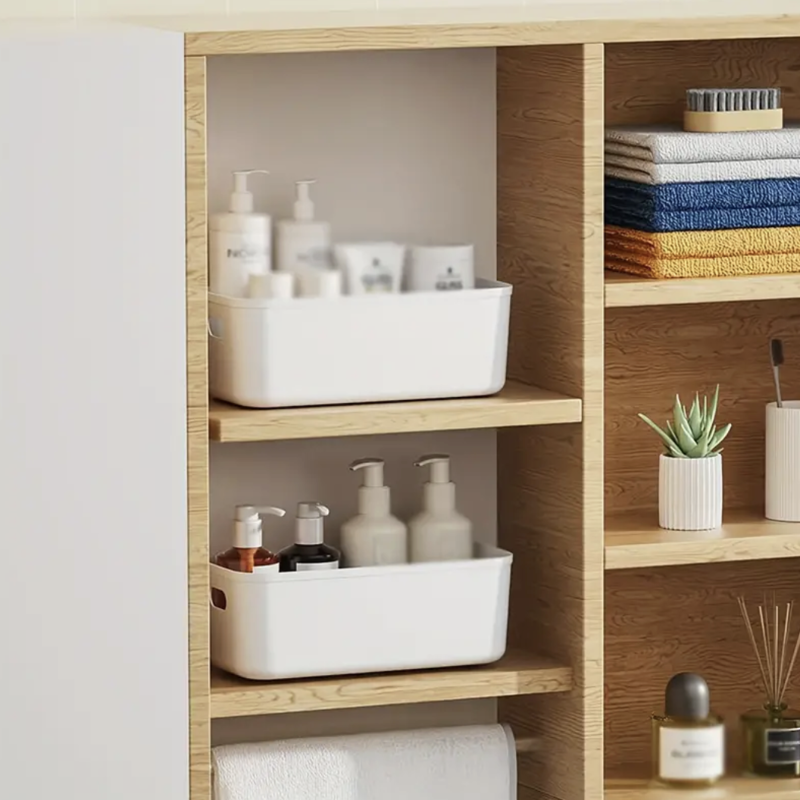 Mi baño era un desastre hasta que encontré estas cajas de Temu que parecen de Ikea y puedo usar en toda la casa