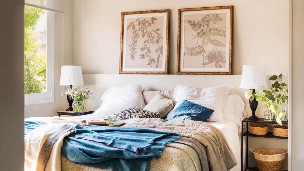 Inspírate con estas ideas para decorar las paredes de casa con cuadros sin necesidad de agujerear
