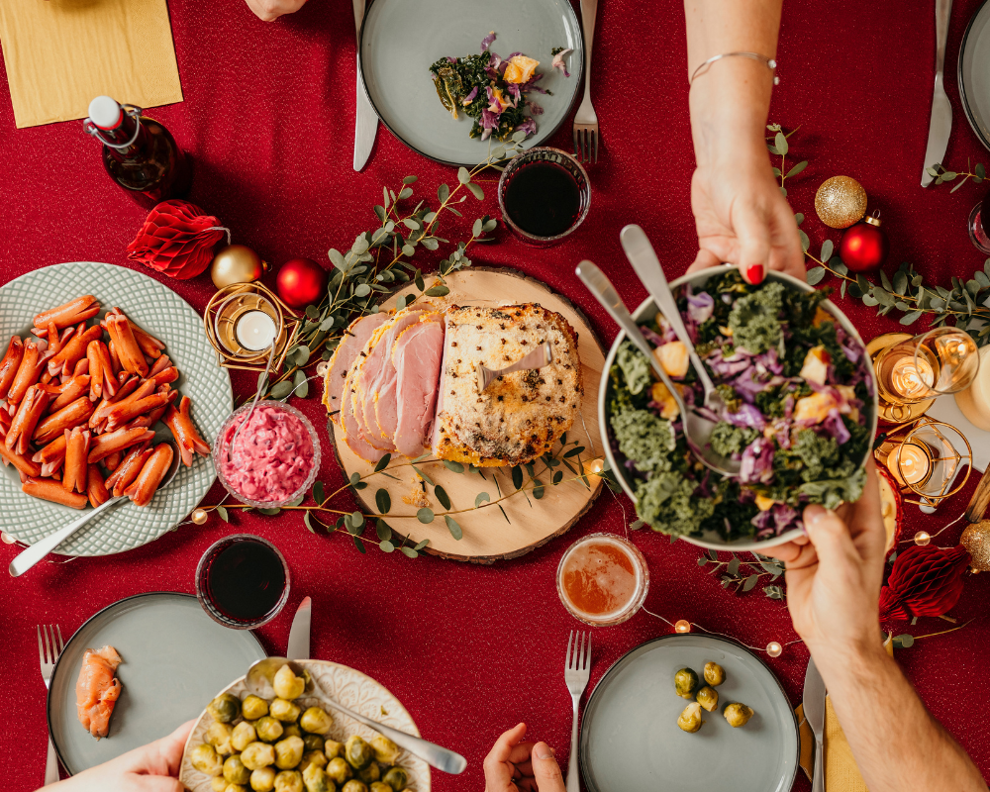 Cena o comida de navidad