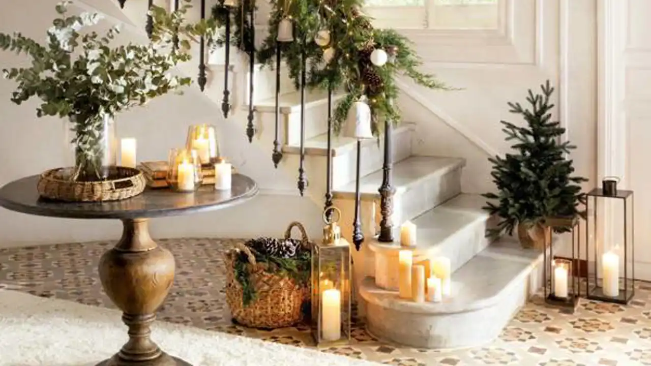 6 ideas para decorar la escalera por Navidad