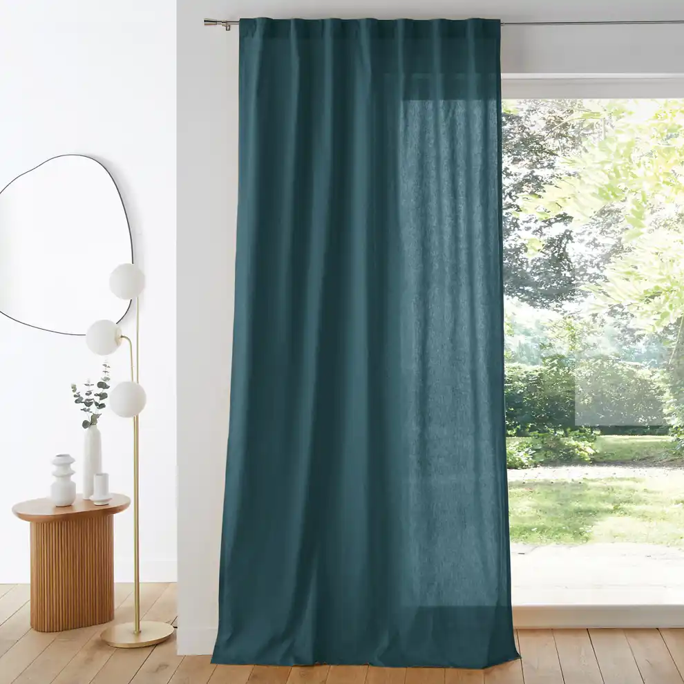 Visillos cortinas de color azul