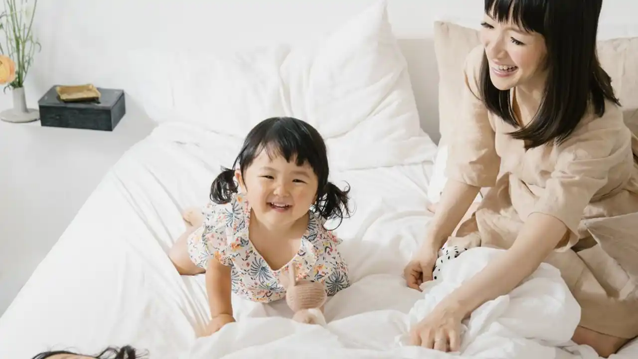 Marie Kondo con sus hijos