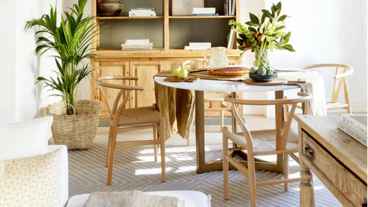 Comedor con muebles de madera