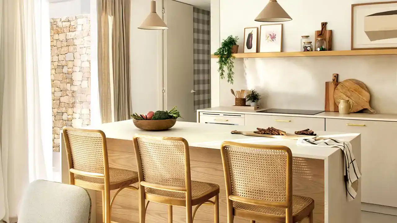 Cocinas con isla y office: el dúo perfecto para cocinas pequeñas que duplicarán el espacio 
