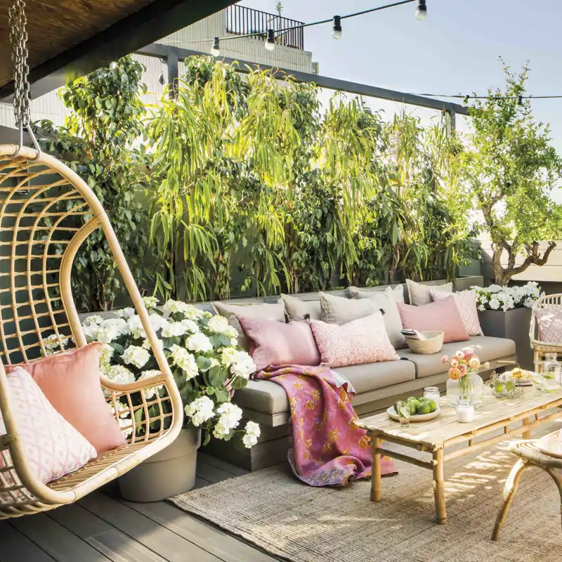 Maite Pérez, experta en Feng Shui: "¿Sabías que los setos o plantas altas son una poderosa barrera energética que protege tu terraza o patio?"