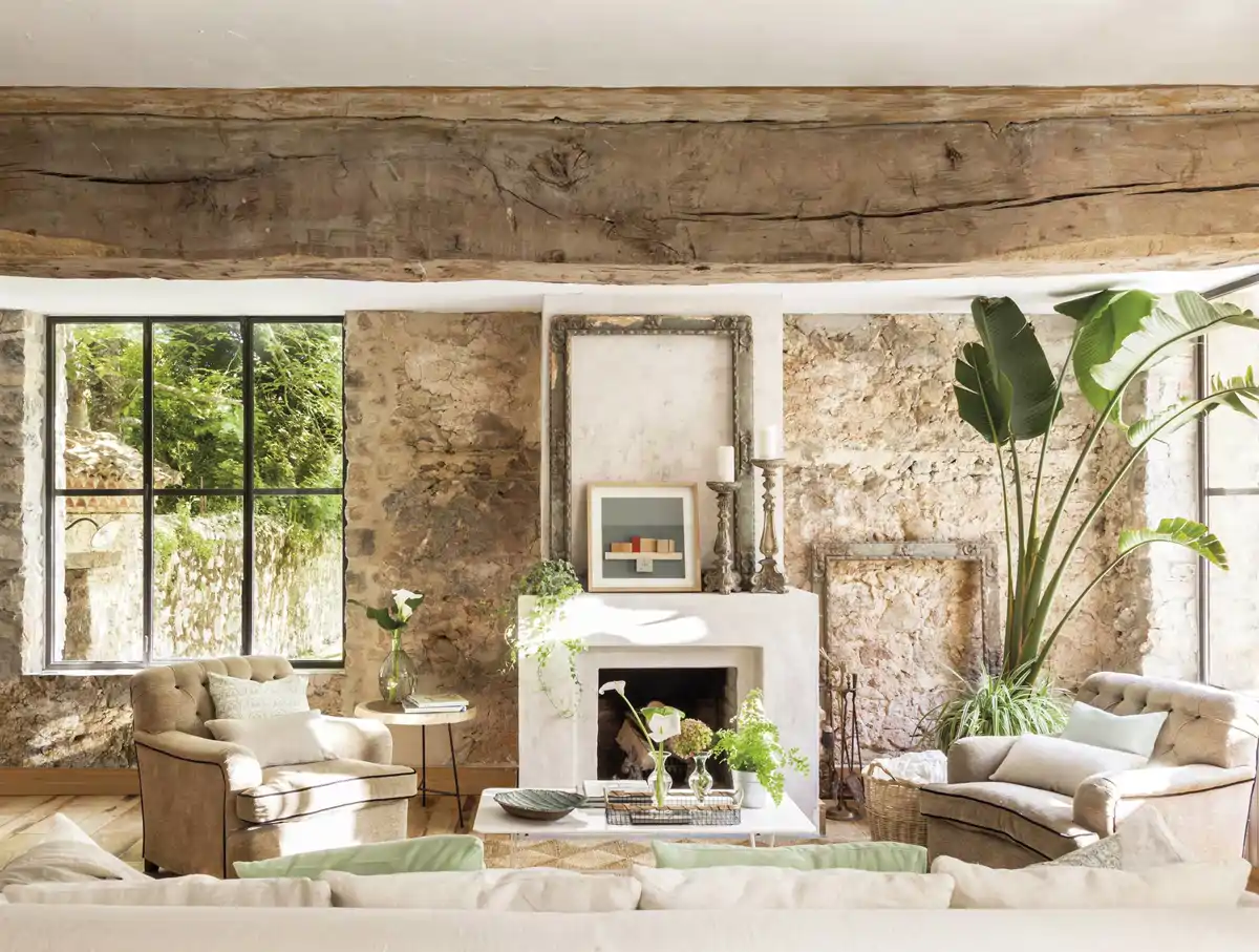 Esta casa antigua era una cuadra asturiana de piedra y ahora es una casa rural muy chic